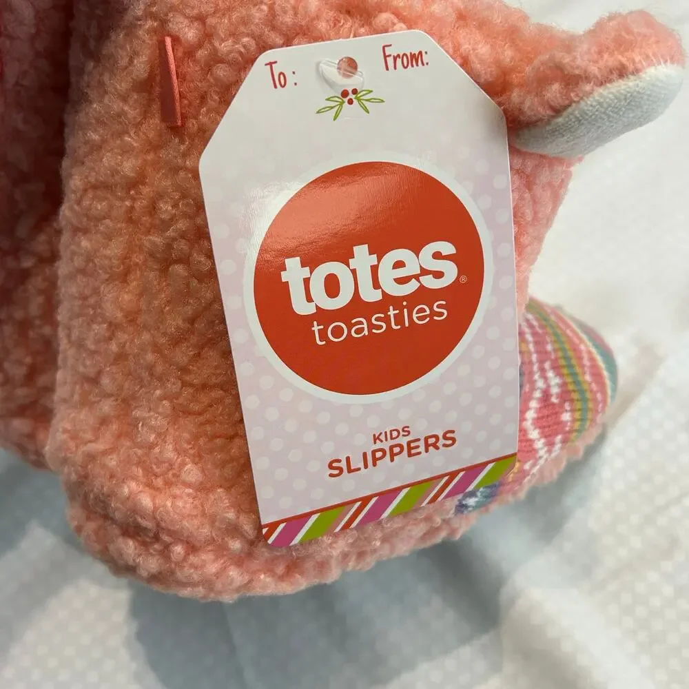 Totes Toasties Kids Llama Slippers New Size 13-1